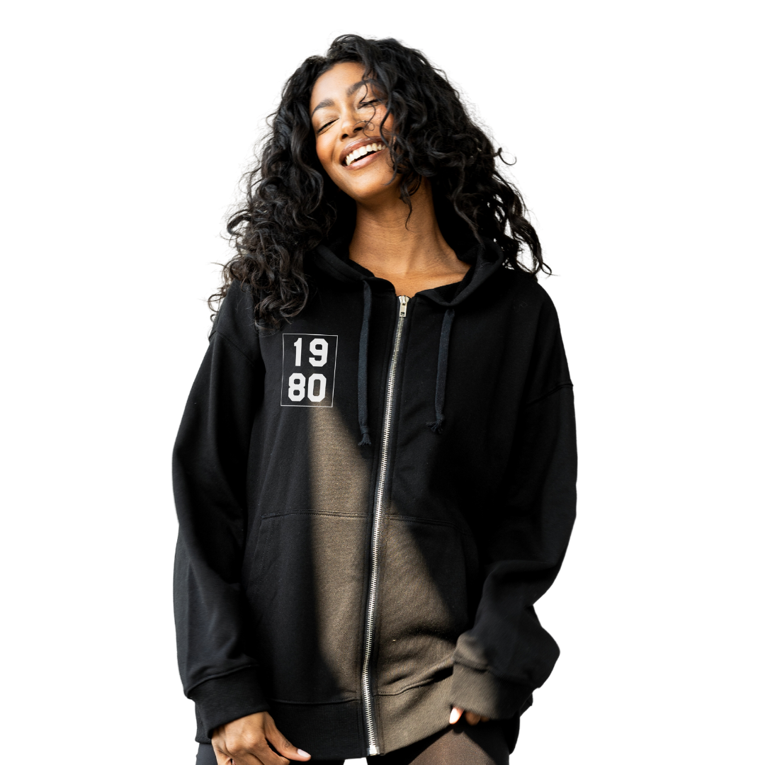 Black zip hoodie ladies best sale