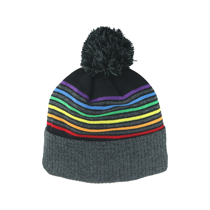 Flames Inclusion Pride Stripe Pom Knit