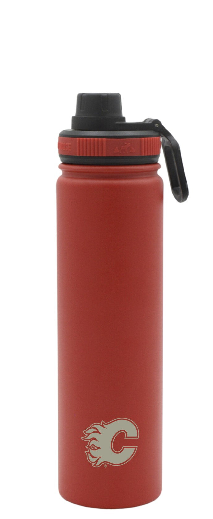 Flames Chilly Moose Brunswick 24oz Red Bottle