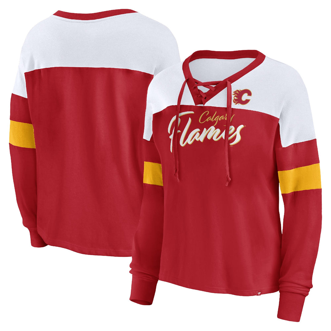 Flames Fanatics Ladies Lacer Fashion Longsleeve