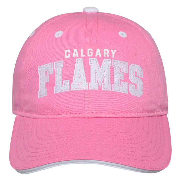 Flames Youth Girls Pink Adj Cap