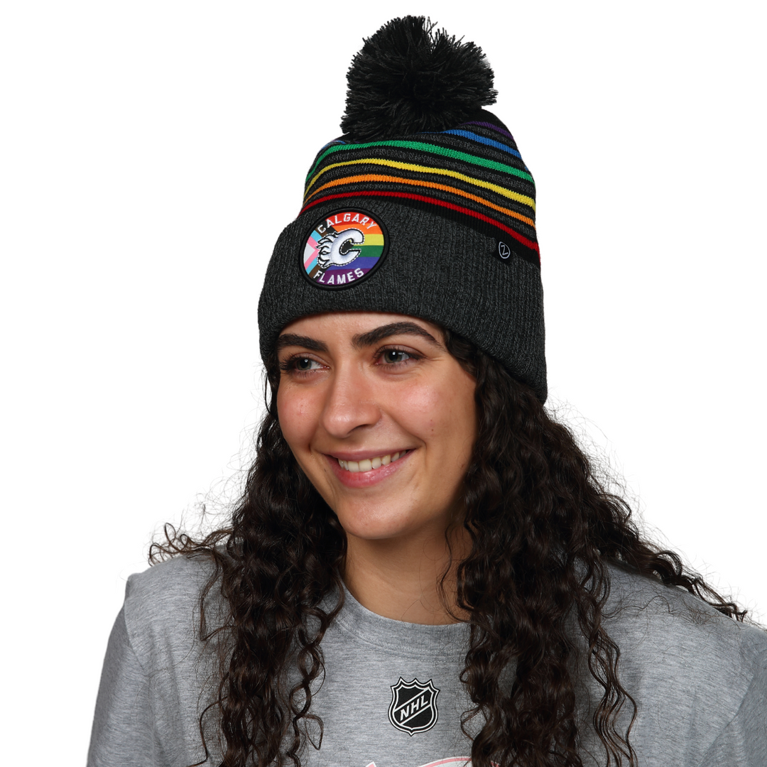 Flames Inclusion Pride Stripe Pom Knit