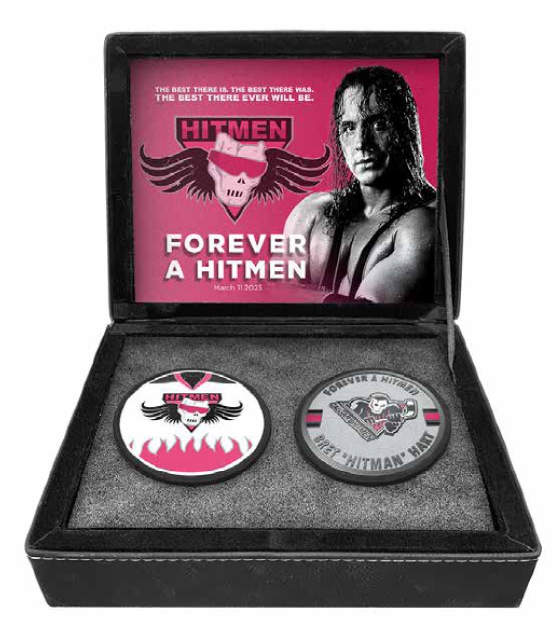 Bret Hitman Hart Autographed Calgary Hitmen order Official Game Puck