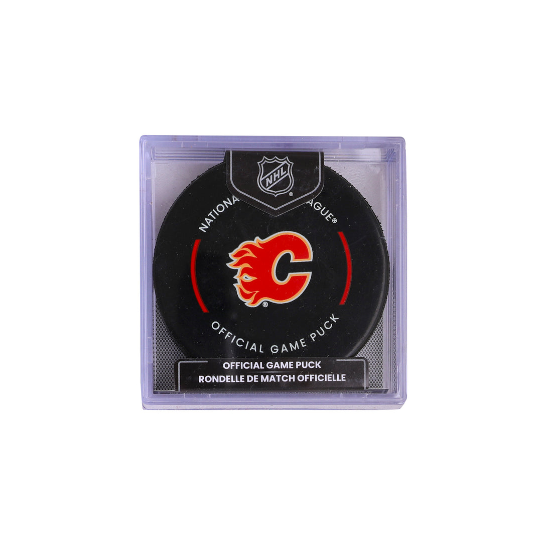 Calgary Flames NHL Game Puck